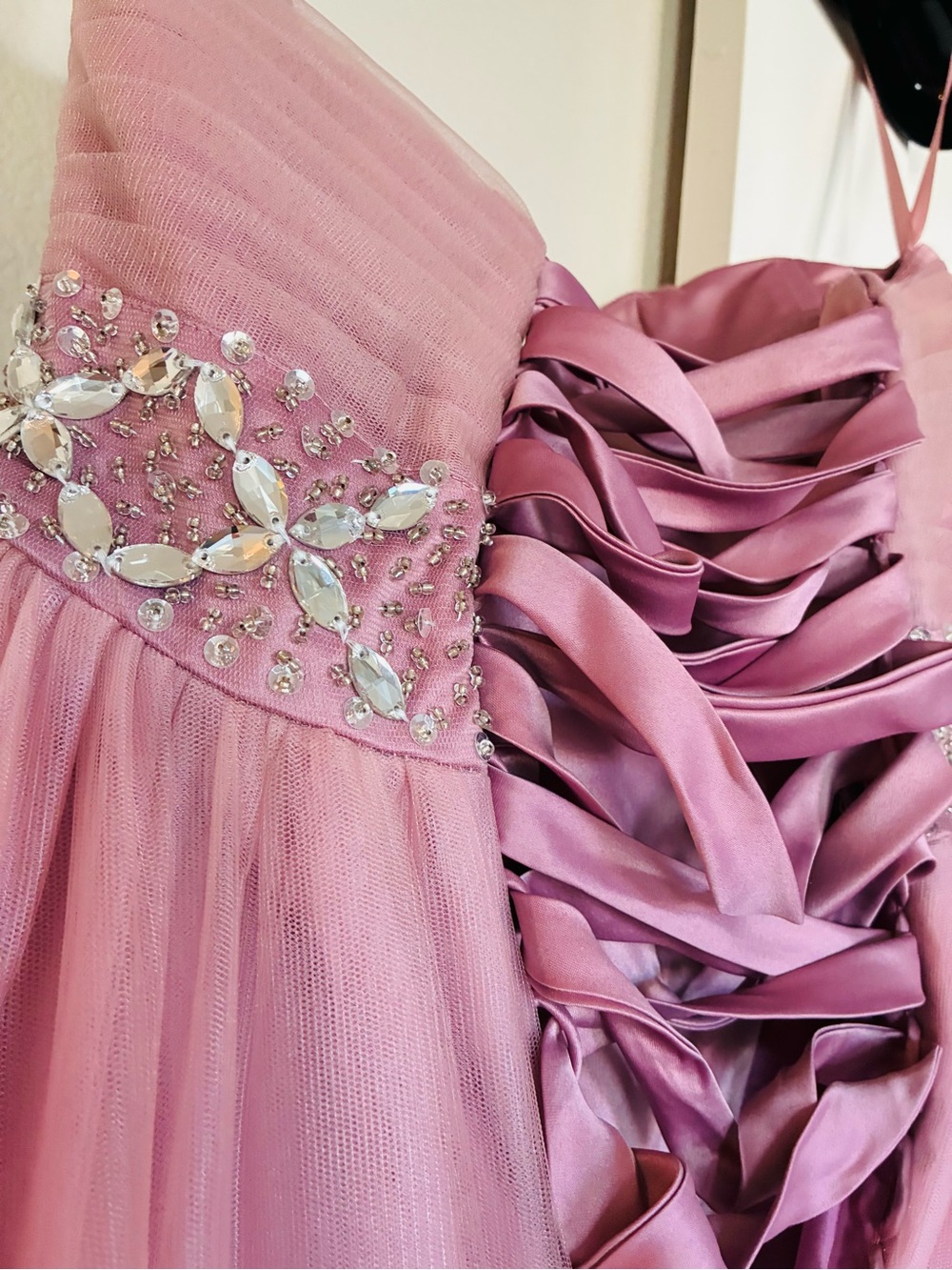 Statement Pink Ruffle Gown | One Size - Picture 7 of 11